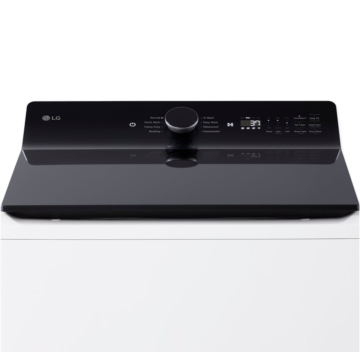 Laveuse à chargement par le haut LG 6,1 pi³ avec EasyUnload et sécheuse électrique LG 7,3 pi³ avec EasyLoad - blanches