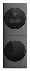 Laveuse de 3,2 pi3 et sécheuse électrique de 4,3 pi3 de Whirlpool - noires - YWFH5424SJ