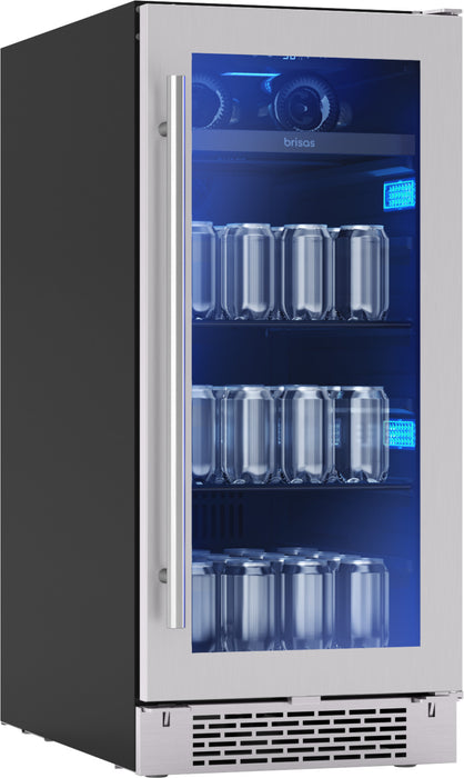 Refroidisseur à boissons Brisas par Zephyr de 15 po - acier inoxydable - BBV15C01AG