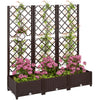 Outsunny Lit Sureleve, Jardiniere Avec Treillis, 47\" X 16\" X 48\"
