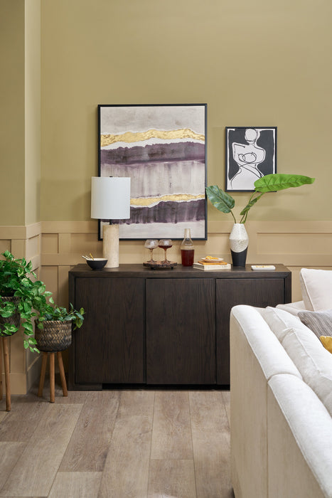 Desserte de salle à manger Zelda de 60 po (L) avec rangement - brun espresso