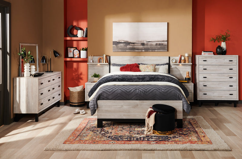 Pouf de rangement Phebe de 16,5 po avec base à bordures dorées - noir