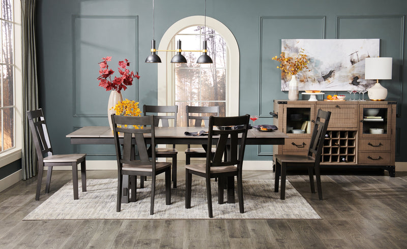 Chaise de salle à manger Zao en bois et en mélamine - brune