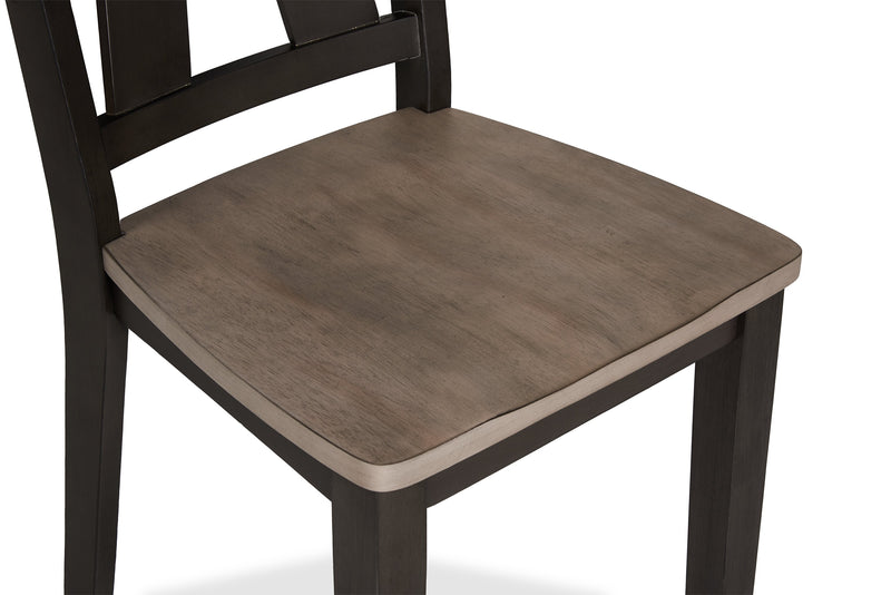 Chaise de salle à manger Zao en bois et en mélamine - brune