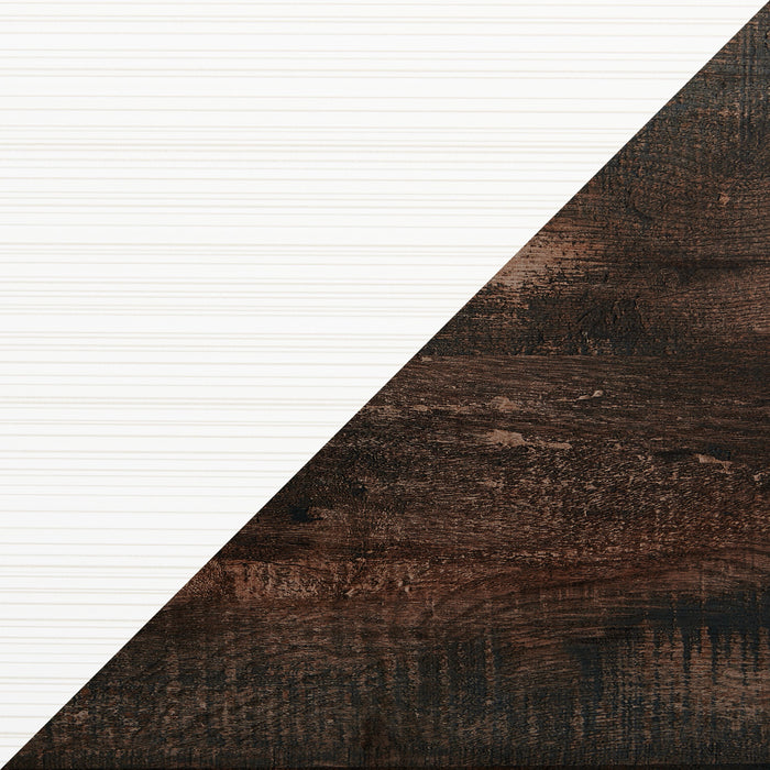 Commode verticale Zoey de 31,5 po (L) x 50,7 po (H) à 5 tiroirs pour la chambre à coucher - deux teintes, blanc et brun