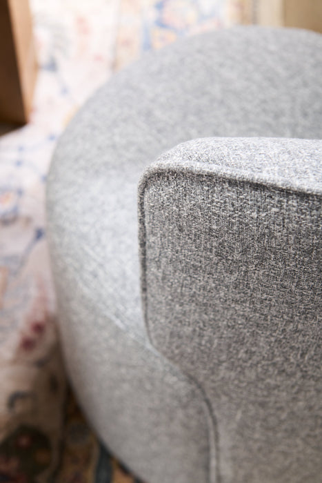 Chaise de salle à manger coulissante Zola en tissu de polyester - grise