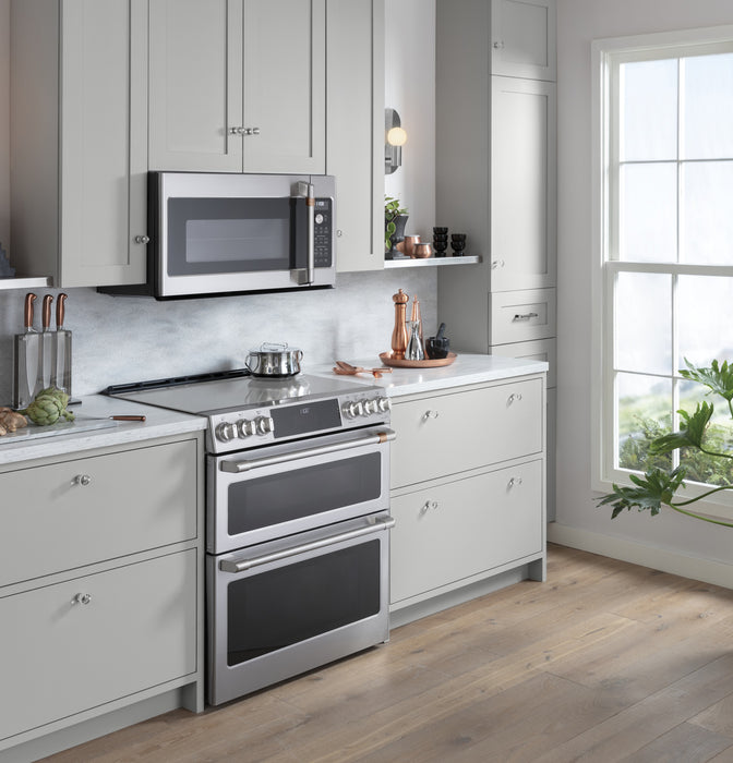 Cuisinière intelligente à induction Café de 7 pi³ avec convection européenne véritable et grilles autonettoyantes - acier inoxydable - CCHS950P2MS1