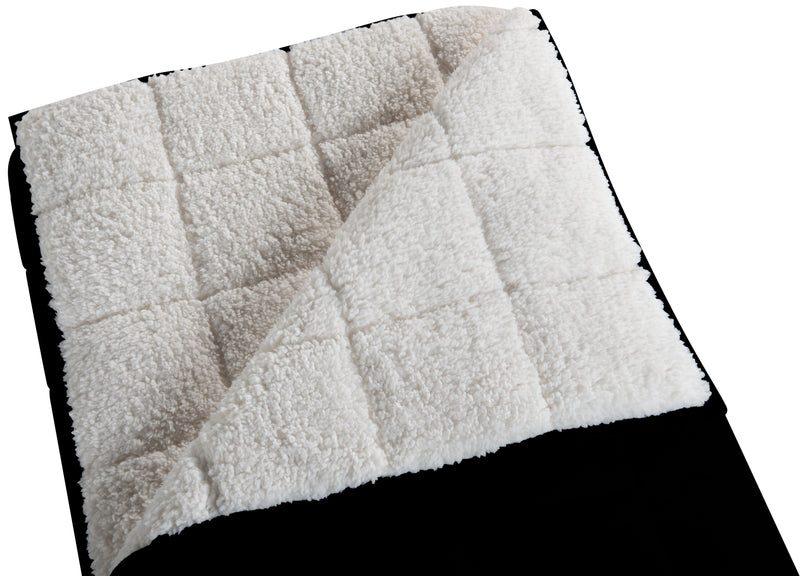 Jeté lesté en sherpa - noir