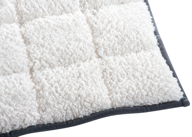 Jeté lesté en sherpa - gris