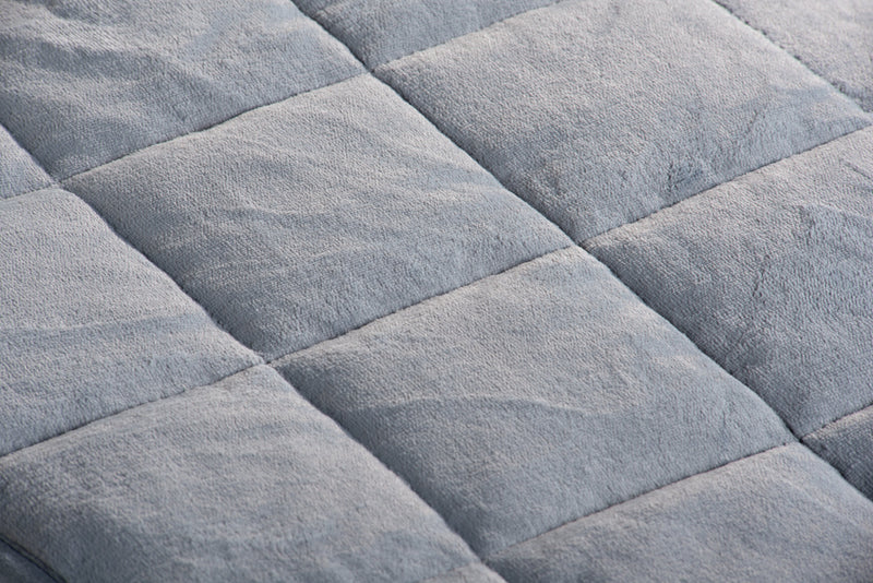 Jeté lesté en sherpa - gris