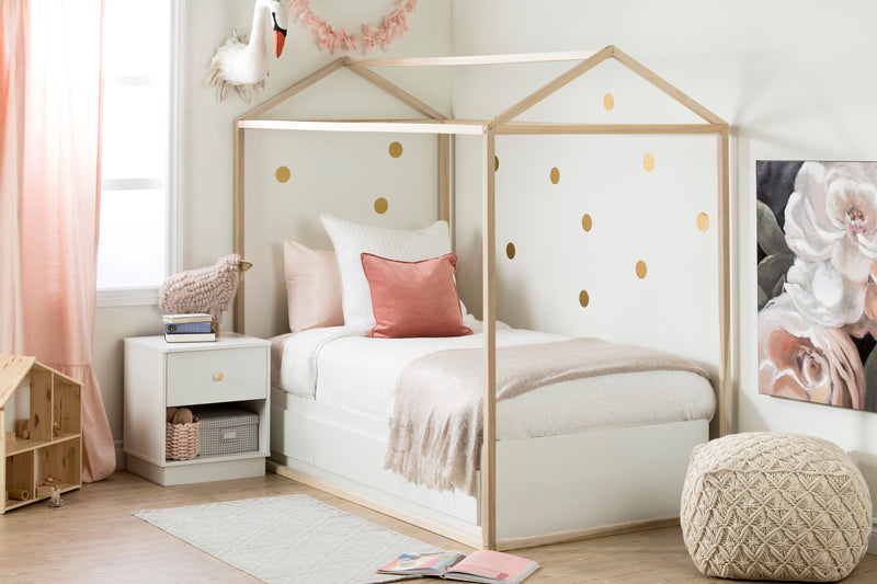 Sweedi Maison de Lit Simple - Bois naturel