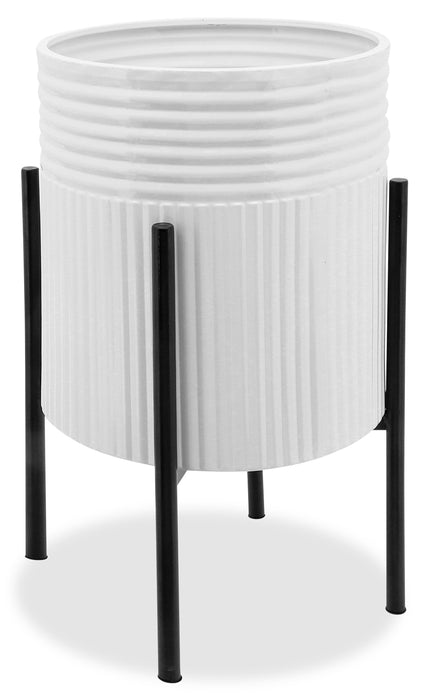 Pot à fleurs à motif aztèque en fer blanc - ensemble de 2