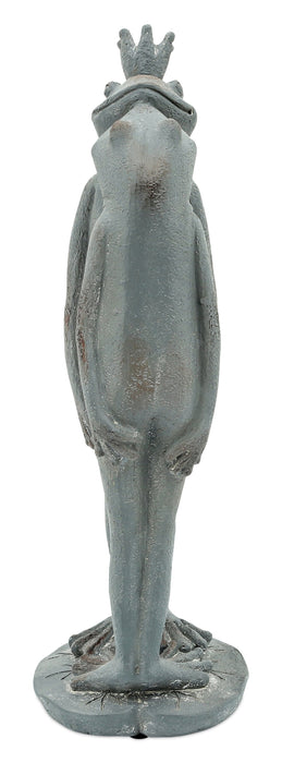 Figurine grenouille en résine noire de 16 po pour l'extérieur