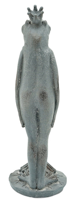 Figurine grenouille en résine noire de 16 po pour l'extérieur