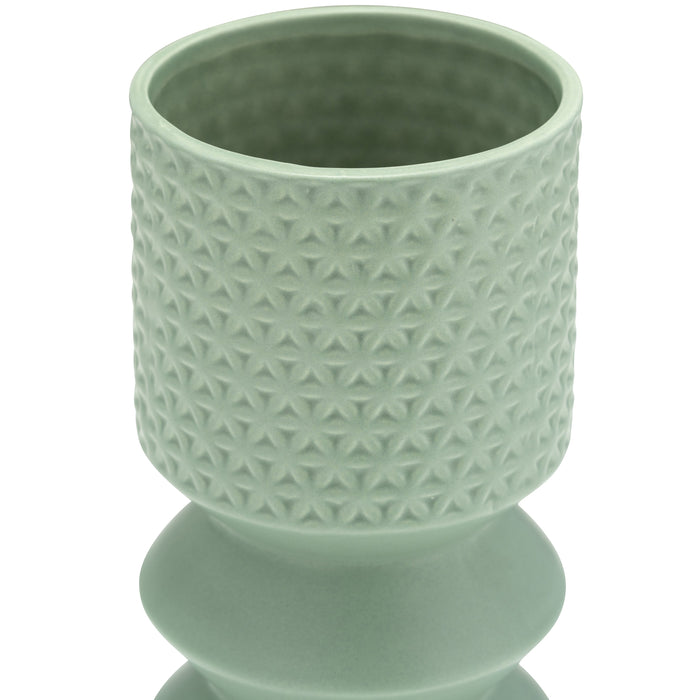 Vase en forme de maillet sauge foncé de 11 po