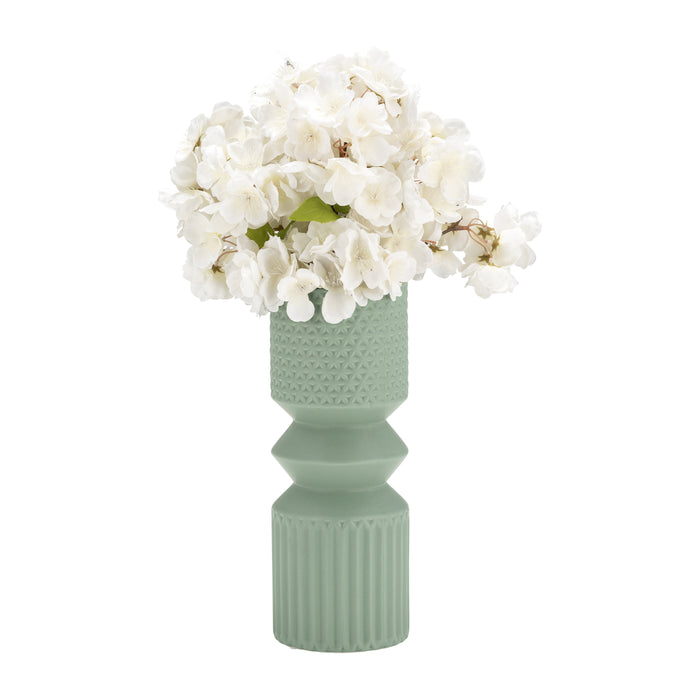 Vase en forme de maillet sauge foncé de 11 po