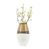 Vase en céramique doré de 10 po