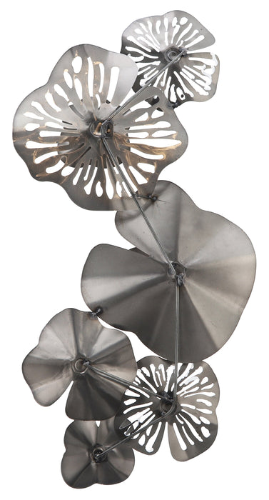 Décoration murale en métal noir et doré de 33 po