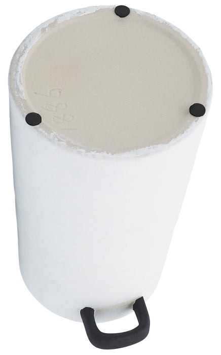 Vase à oreilles en céramique ivoire de 9 po