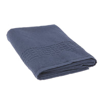 Serviette de bain nattée bleu marine 30 x 60 - ensemble de 2 serviettes