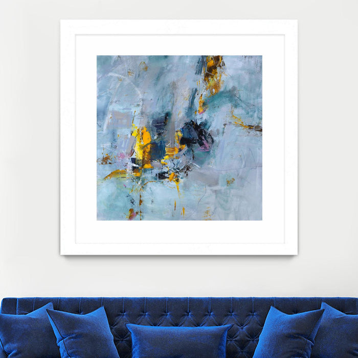 Œuvre d’art murale encadrée blanche et mate « Prize Of The Day » 36 x 36