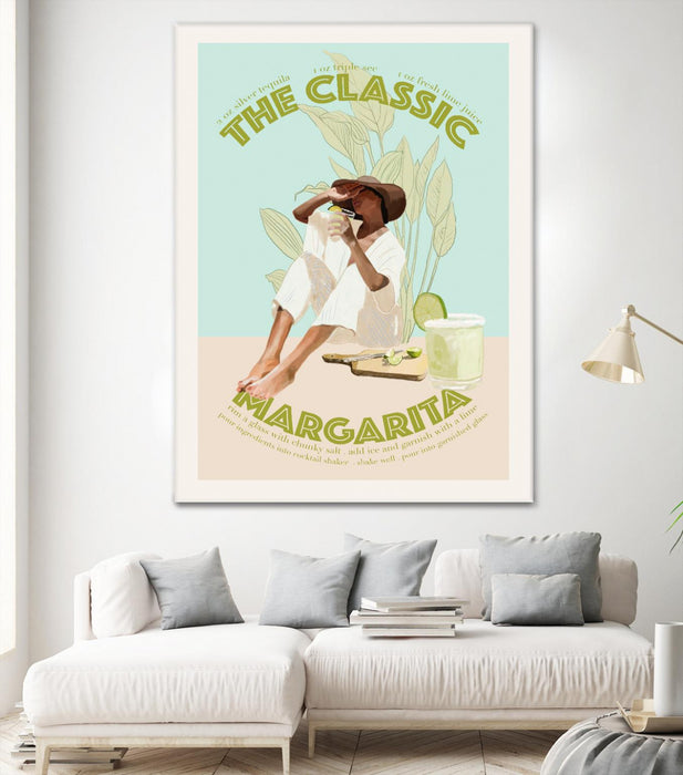 Œuvre d’art murale Giant Art « The Classic Margarita » 72 x 54