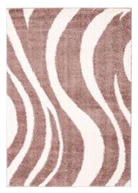 Carpette à poil long Luci rose 7 pi 10 po x 10 pi 0 po