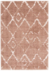 Carpette à poil long Serafina rose 3 pi 11 po x 6 pi 0 po