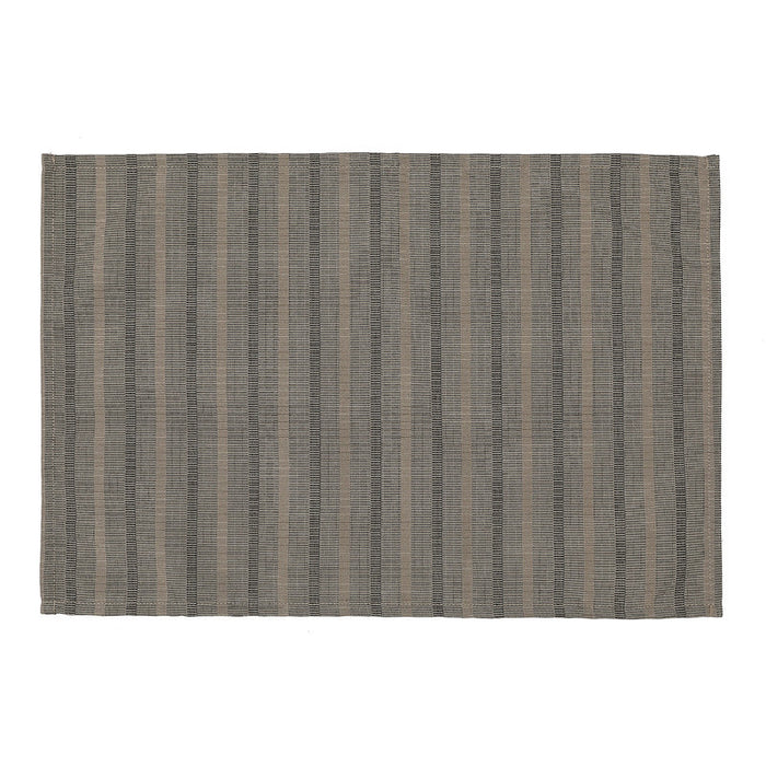 Napperon taupe rayé pour l’extérieur - ensemble de 12