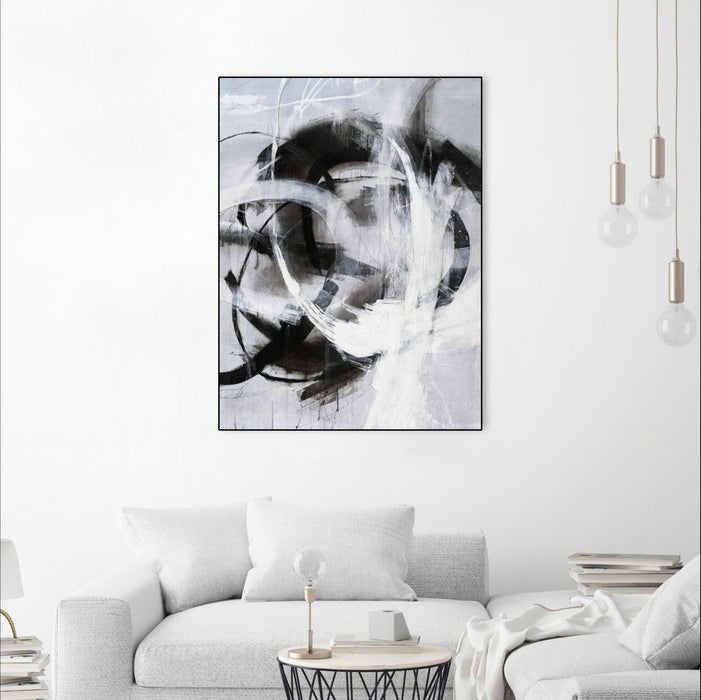 Œuvre d’art murale sur toile encadrée noire « No Turning Radius » 30 x 40
