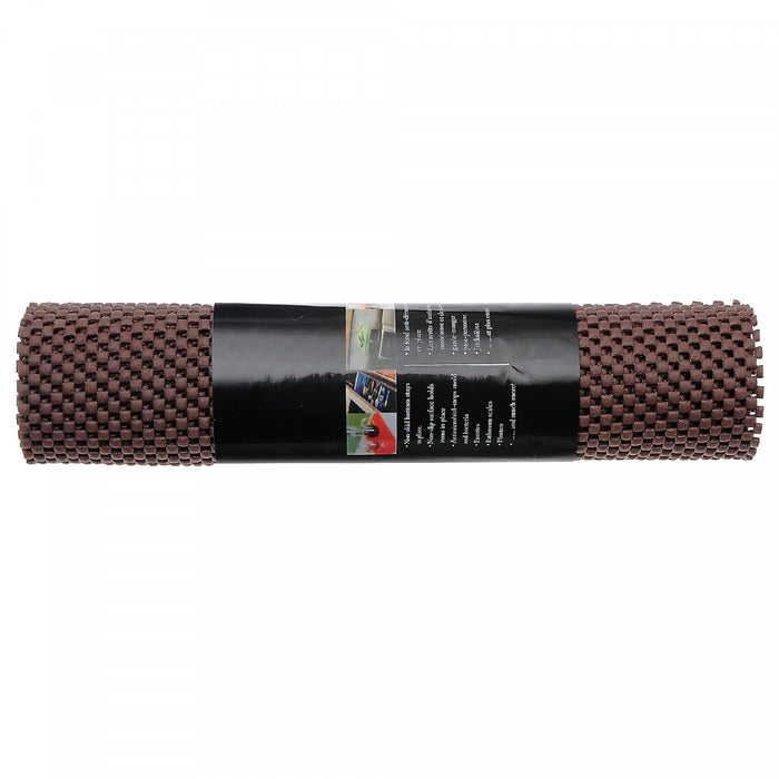 Tapis antidérapant chocolat de 12 po x 59 po en PVC - ensemble de 6 articles de rangement pour la cuisine