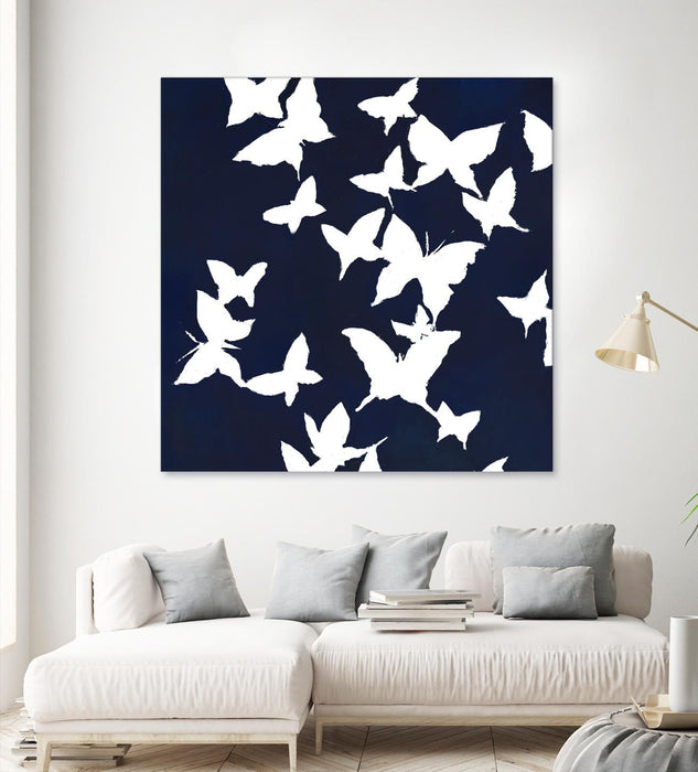 Œuvre d’art murale Giant Art « Flutterbys V3 » 54 x 54