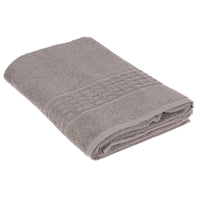 Serviette de bain nattée gris clair 30 x 60 - ensemble de 2 serviettes