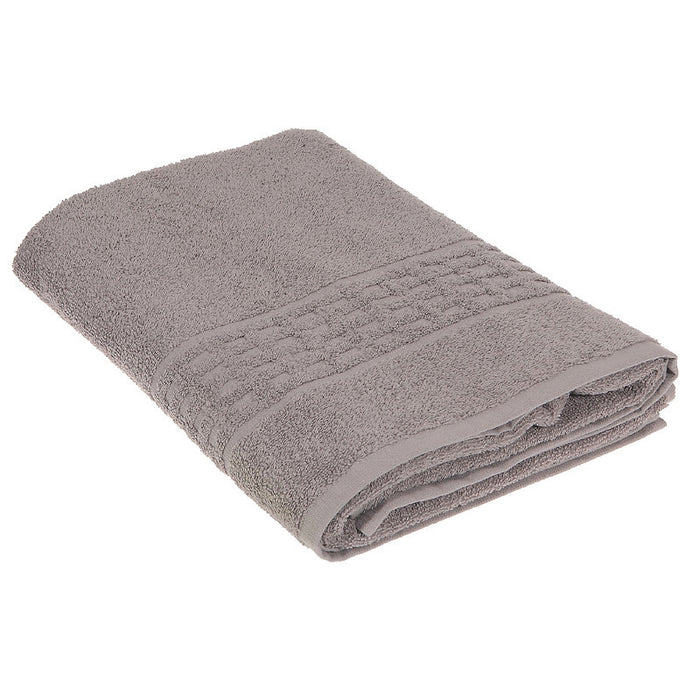Serviette de bain nattée gris clair 30 x 60 - ensemble de 2 serviettes