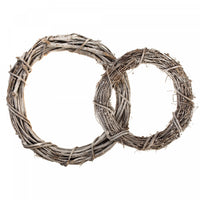 Ensemble 2 couronnes de vigne blanches