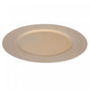 Assiette de présentation de 13 po champagne ornée de tresses - ensemble de 6
