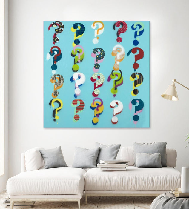 Œuvre d’art murale Giant Art « Pop The Question » 72 x 72