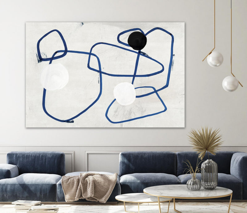 Œuvre d’art murale Giant Art « Midblue I » 72 x 48