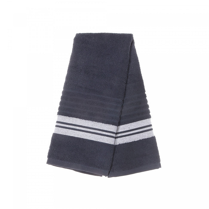 Essuie-mains bleu marine 16 x 27 de luxe - ensemble de 6 serviettes
