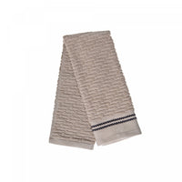 Essuie-mains brodé luxueux 16 x 27 taupe - ensemble de 6 serviettes