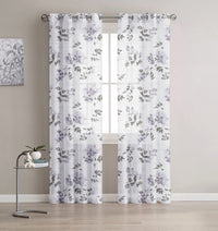 Paire de panneaux de rideaux lilas à oeillets Sondrio - 52X84