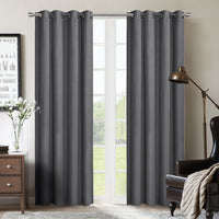 Rideau à oeillets Melgar 54 po x 95 po (ensemble de 2) - gris