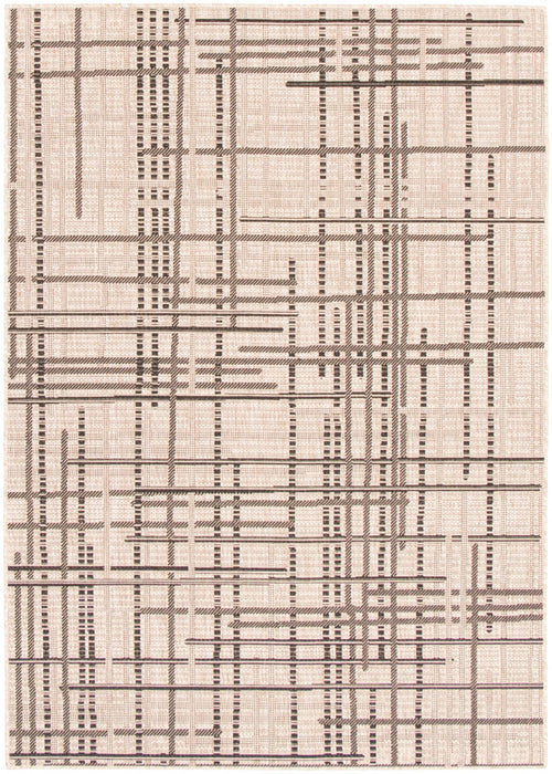 Carpette Sadie Burburry argent-noir - 5 pi 3 pox 7 pi 7 po