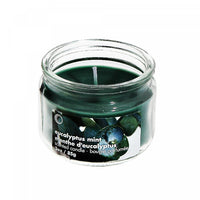 Pot parfumé de 3 oz en verre à arôme d’eucalyptus et menthe avec couvercle - ensemble de 4 bougies