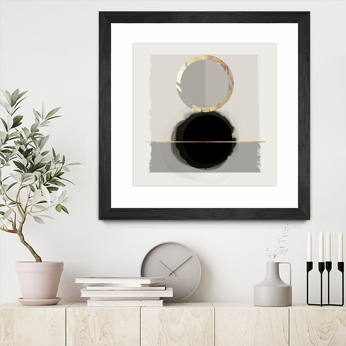 Œuvre d’art murale encadrée noire et mate « Dream Life Inspired I » 36 x 36