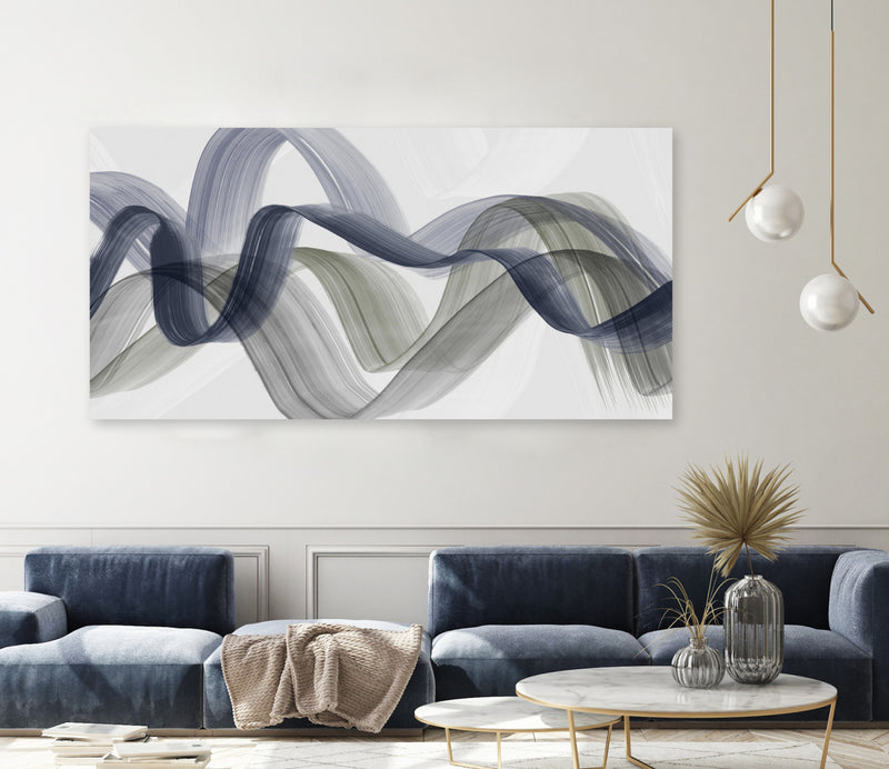 Œuvre d’art murale Giant Art « Bending Curves Ii » 72 x 36