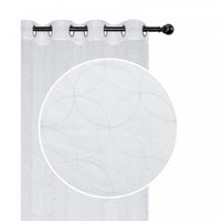Panneau de rideau transparent 96 po en LurexMC brodé de motifs de diamants blanc - ensemble de 2