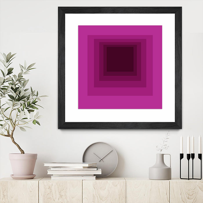 Œuvre d’art murale encadrée noire et mate « After Josef G » 36 x 36