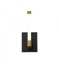 Applique murale Infiniti noir et laiton mat à 1 ampoule à DEL intégrées