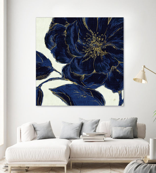 Œuvre d’art murale Giant Art « Indigo Garden Ii » 54 x 54